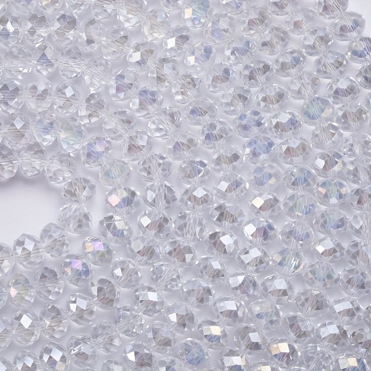 White Clear Crystal Beads (10mm, 8mm, 6mm)