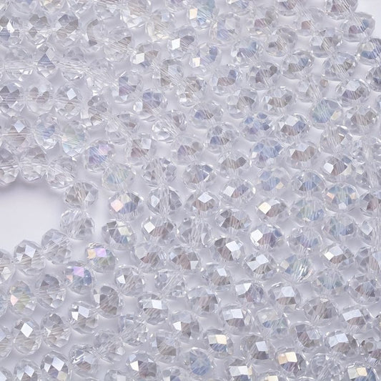 White Clear Crystal Beads (10mm, 8mm, 6mm)