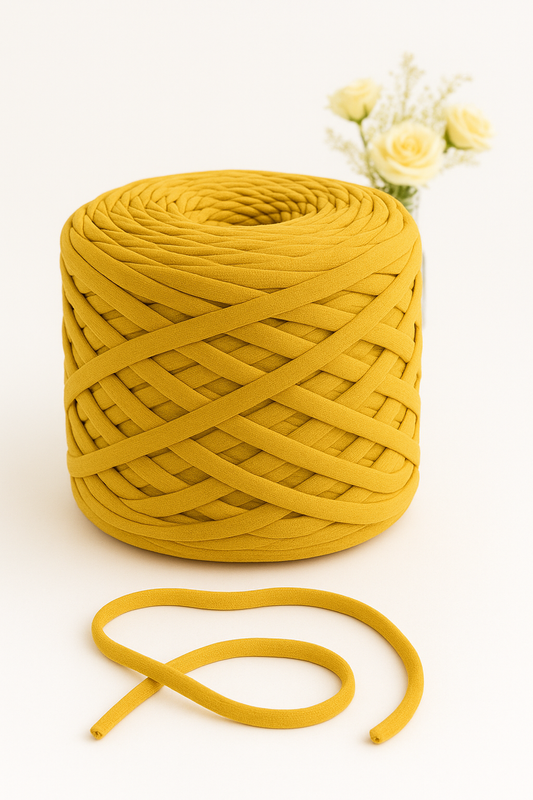 Mustard Yellow Tshirt Yarn (200 Grams)