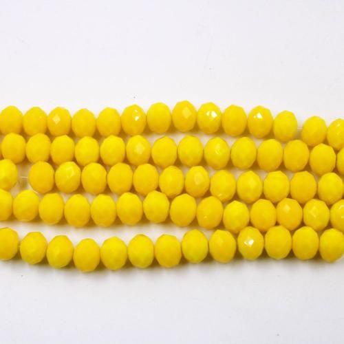Bright Yellow Opaque Crystal Beads (10mm, 8mm, 6mm)