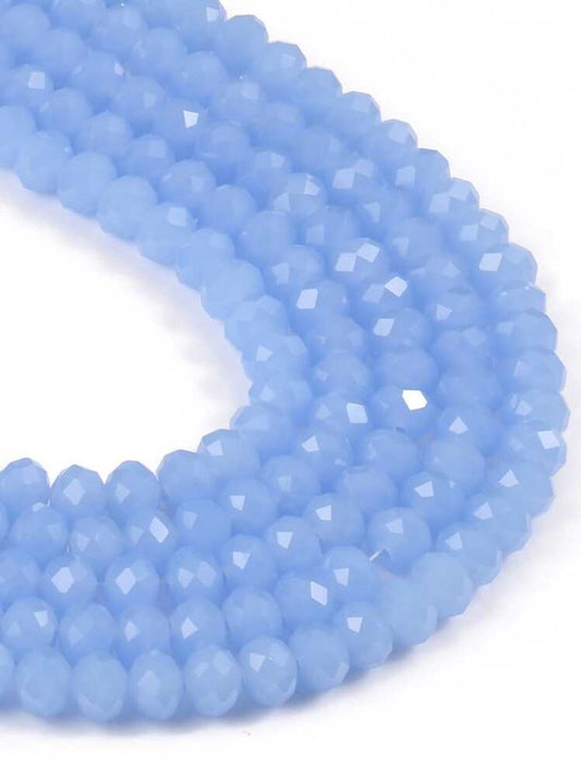 Icy Blue Opaque Crystal Beads (10mm, 8mm, 6mm, 4mm)