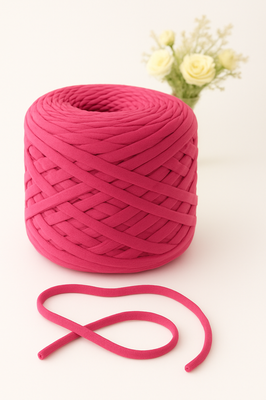 Hot Pink Tshirt Yarn (200 Grams)