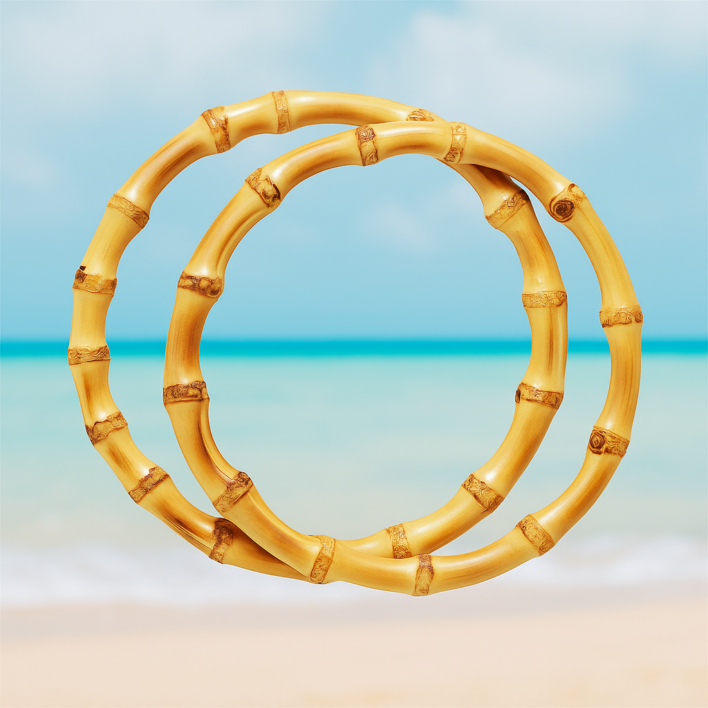 2 Pcs BambooCharm Round Bag Handles