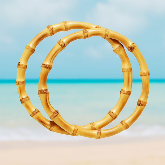 2 Pcs BambooCharm Round Bag Handles
